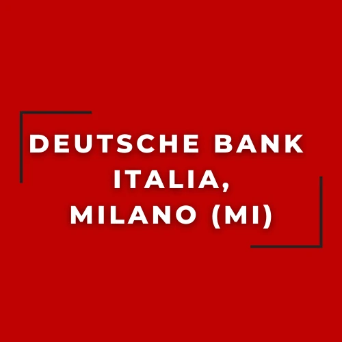 commessa in deutsche bank italia milano